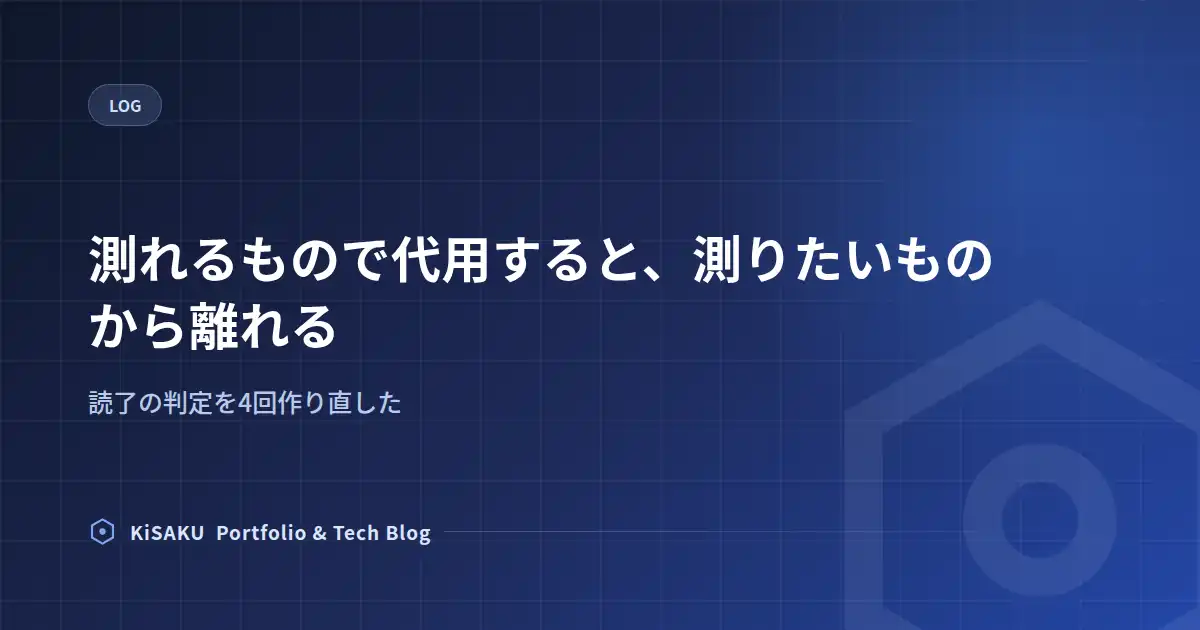 測れるもので代用すると、測りたいものから離れる