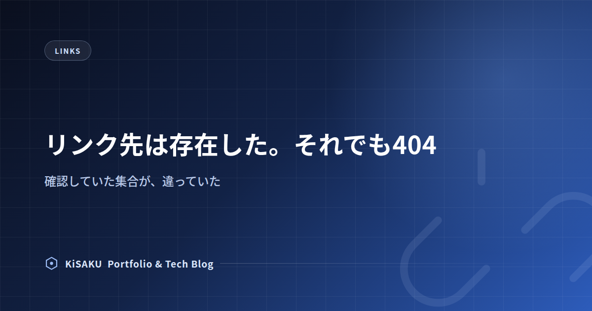 リンク先は存在した。それでも404だった