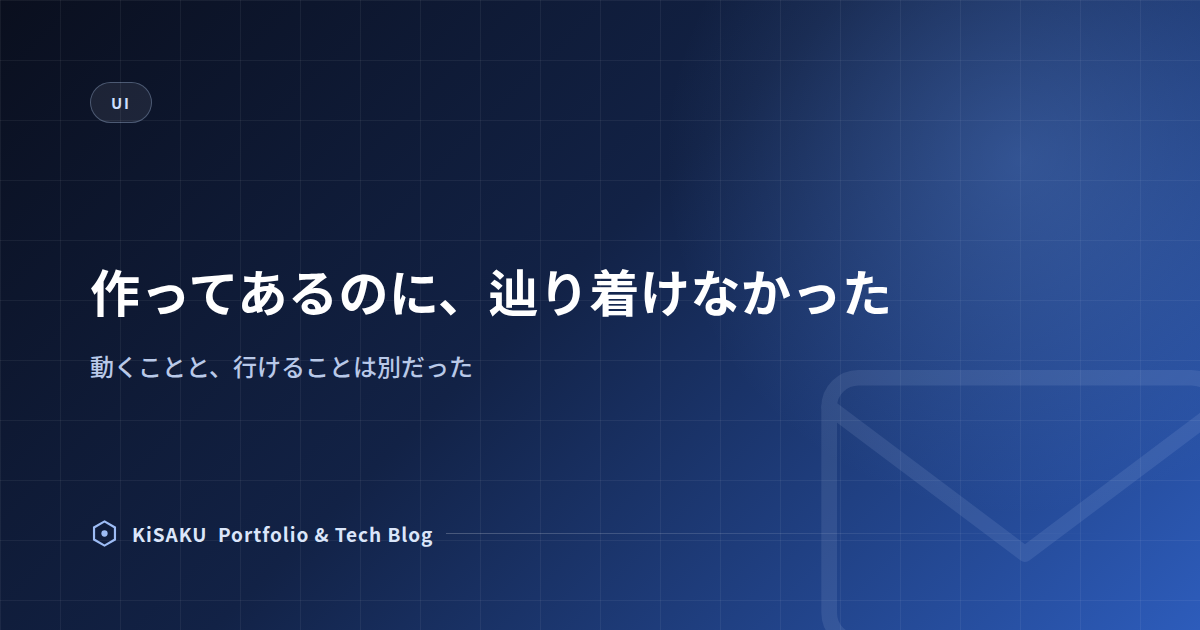 フォームは作ってあった。行き方が無かった
